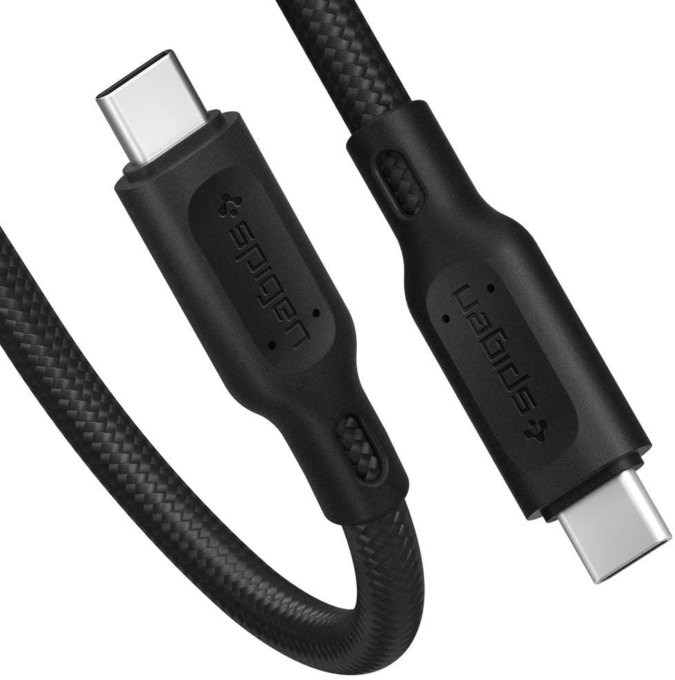 The Spigen DuraSync USB cable is cotton braided for extra durability. It comes with USB 2.0 data transfer speeds and 60W power delivery. In addition, you get a cable strap for cable management.