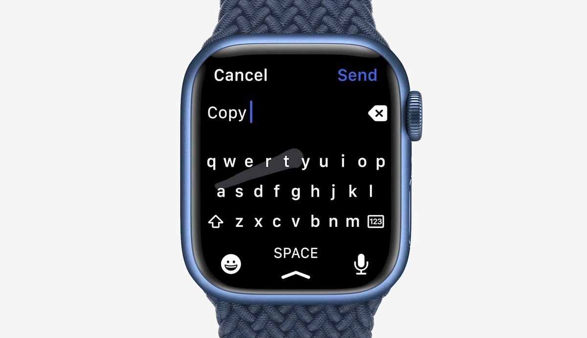 Apple Watch Series 7 feature an on-screen keyboard similar to 