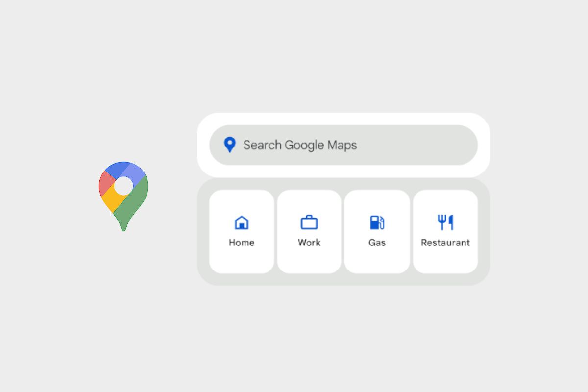 Google Maps for Android search widget preview