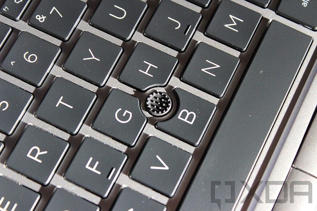 Close up of pointing stick on HP EliteBook 840 Aero