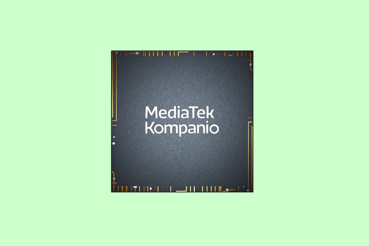 MediaTek Kompanio chip on green background
