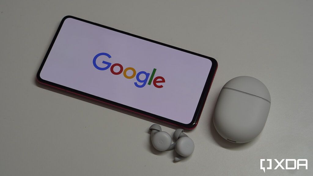 Pixel Buds A and Google logo