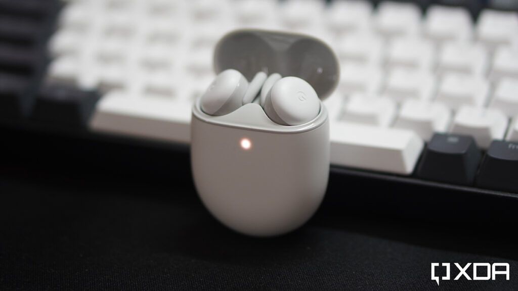 Pixel Buds A in the case