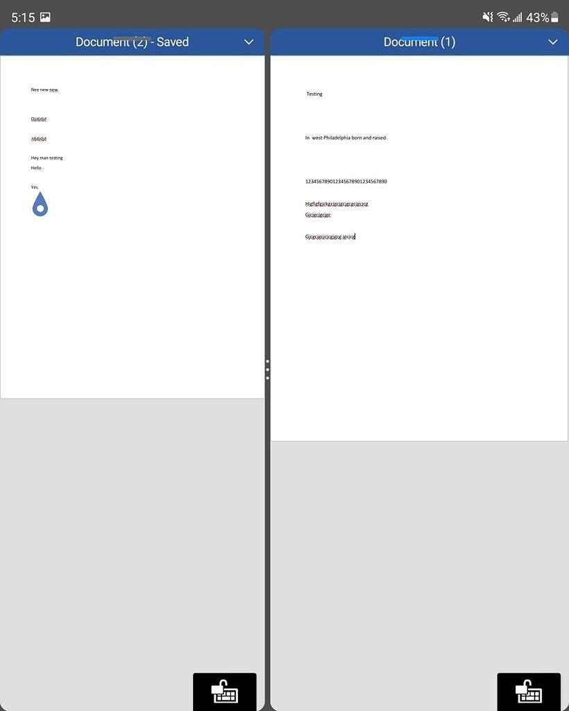 Two docs of MS Word in MS Office open at the same time -- multiple app instances