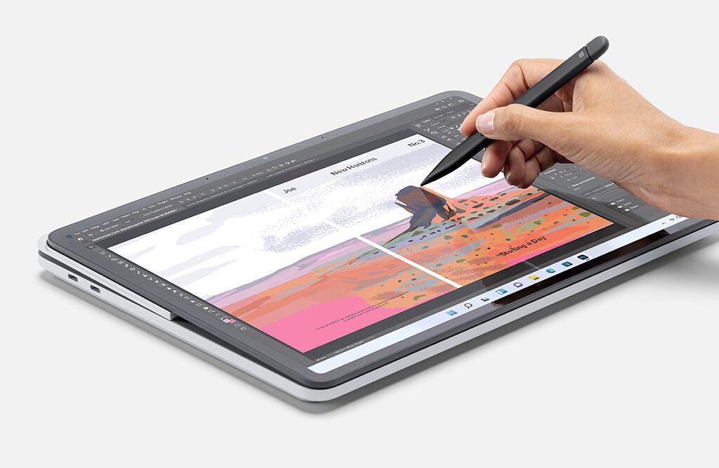 Pen being used on Surface Laptop Studio