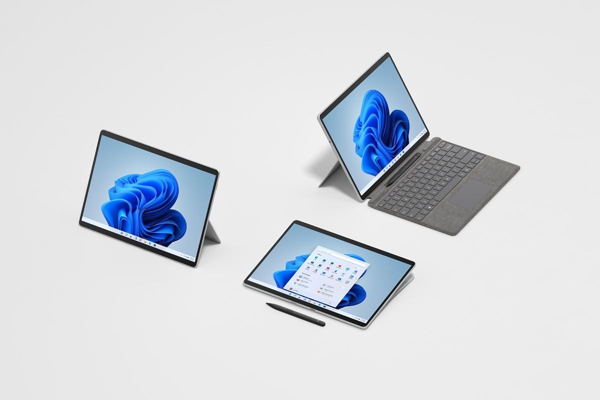 Surface Pro 8 in various modes
