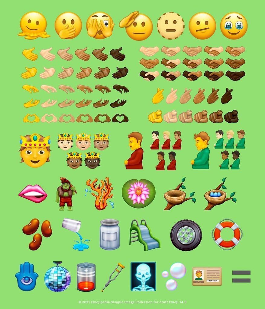 Unicode 14.0 new emoji