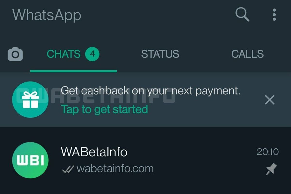 WhatsApp Payments cashback featured