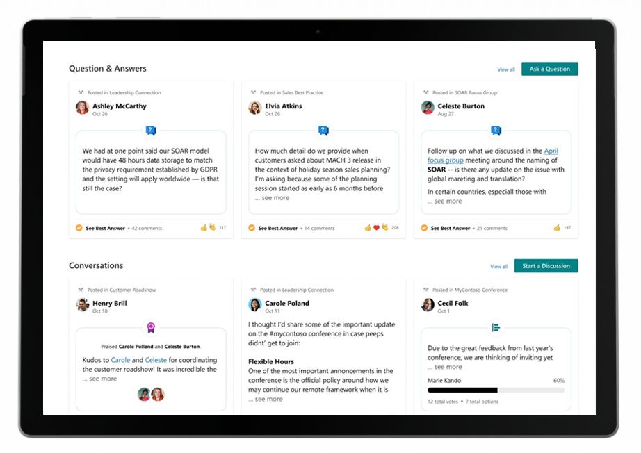 Yammer and Viva Topics integration in Microsoft 365