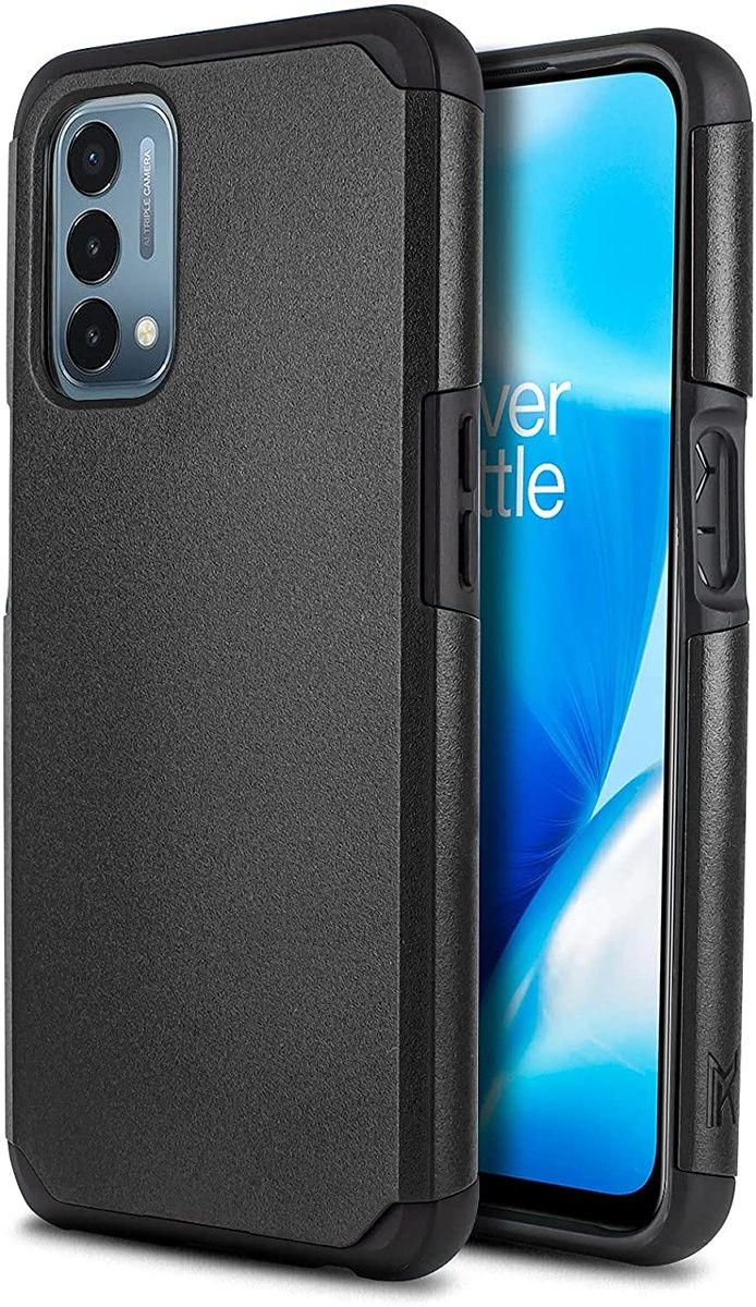 The CaseMart cover for the Nord N200 comes with a dual-layer design that includes a soft TPU inner layer and a hard polycarbonate back panel to offer top-notch protection to the phone. It also has raised lips to safeguard the cameras and screen. In addition, you can get it in black and blue colors.