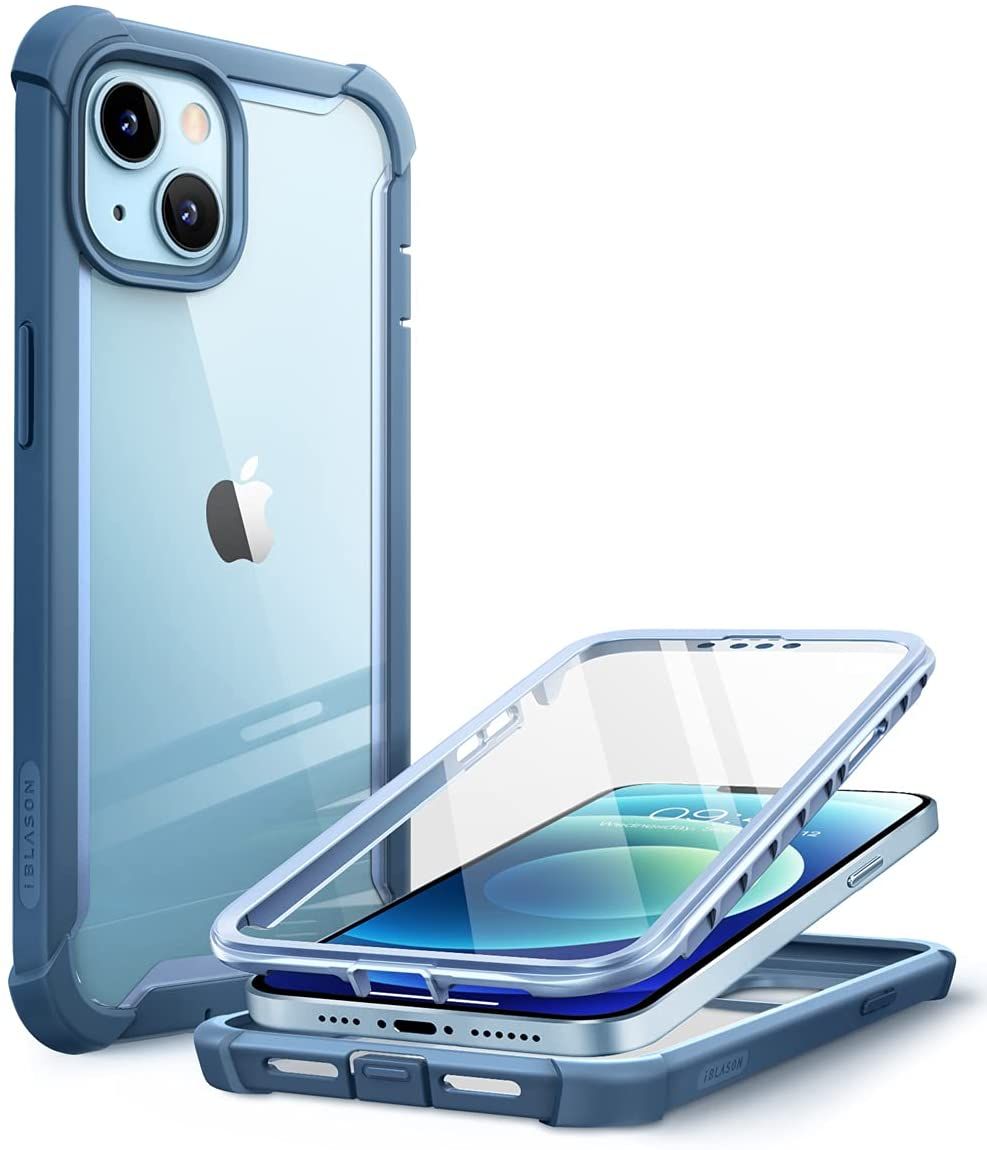 This is the perfect combination of a clear case and a case that provides ample protection.  The i-Blason Ares is available in different bumper colors while the rear remains plain.  The case also comes with a built-in screen protector.