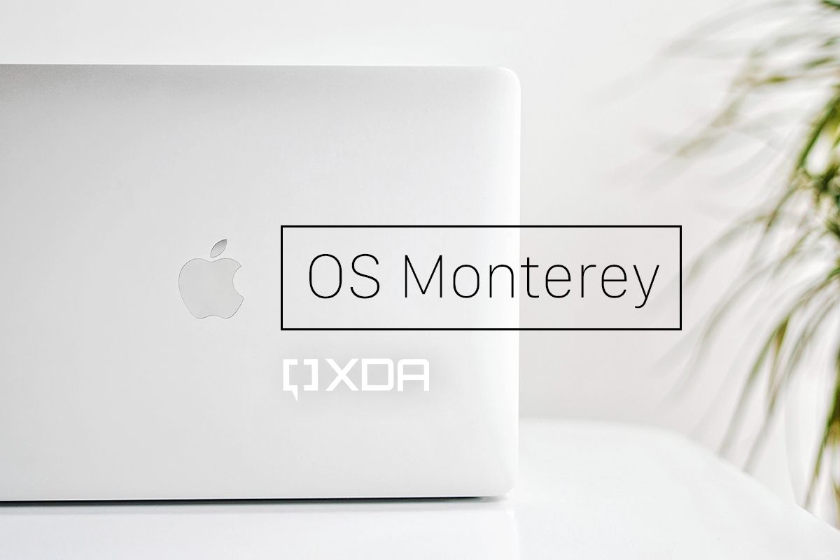 MacBook with OS Monterey text