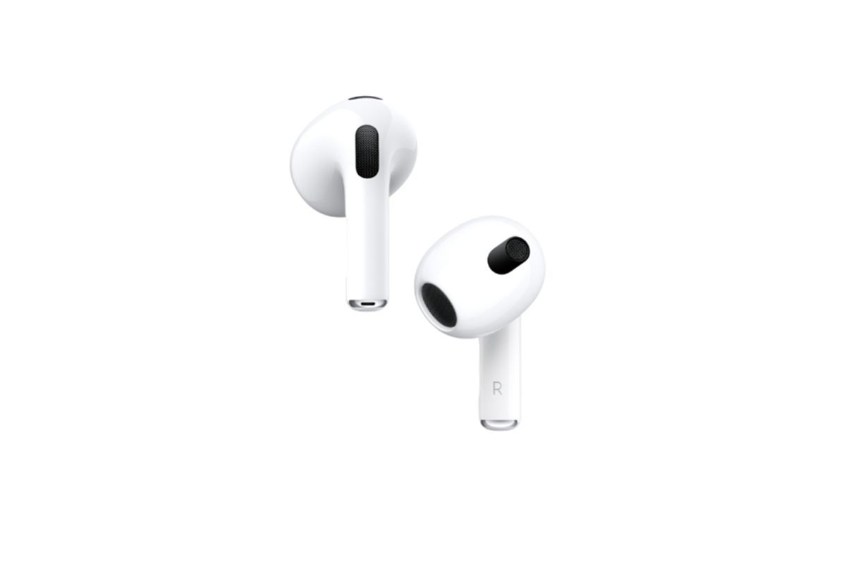 AirPods 3 earbuds in white colorway