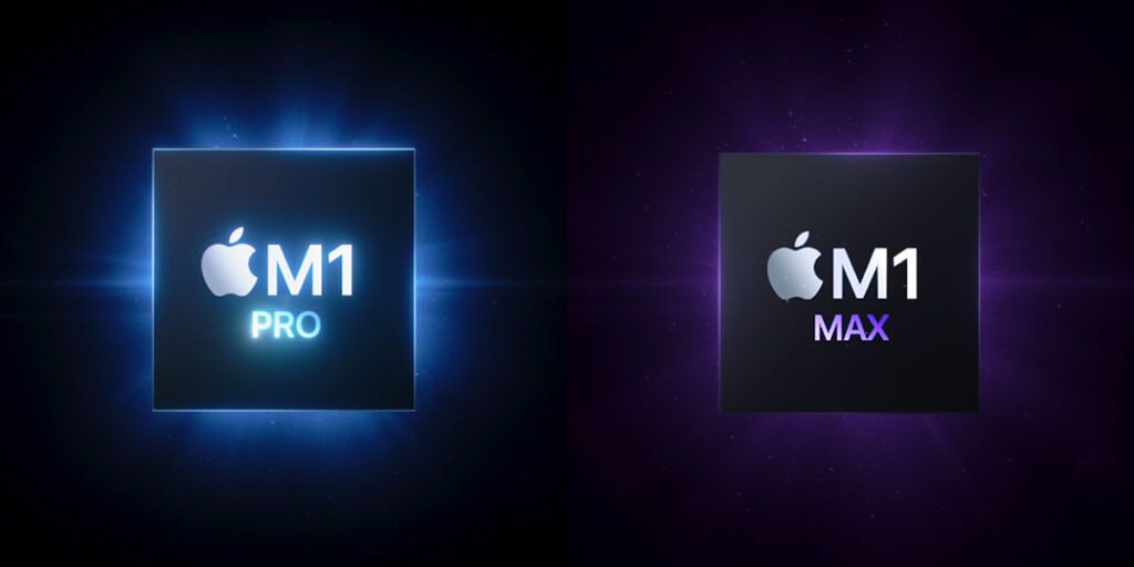 Apple's M1 Pro and M1 Max chip logos