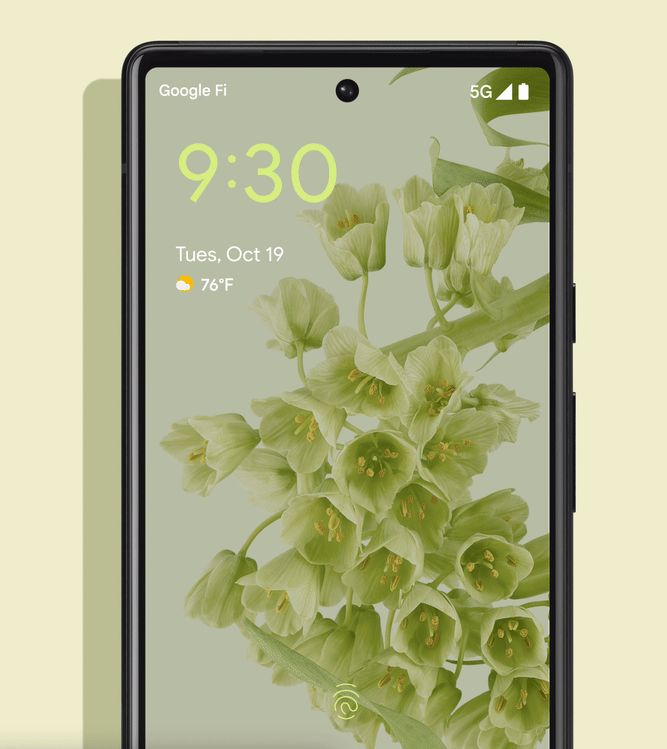 Revamped At a Glance widget on the Pixel 6