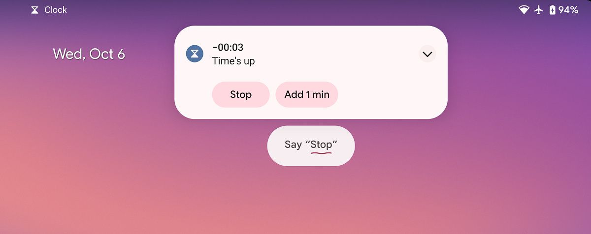 Google Assistant quick phrases for timers