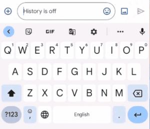Typing on Gboard