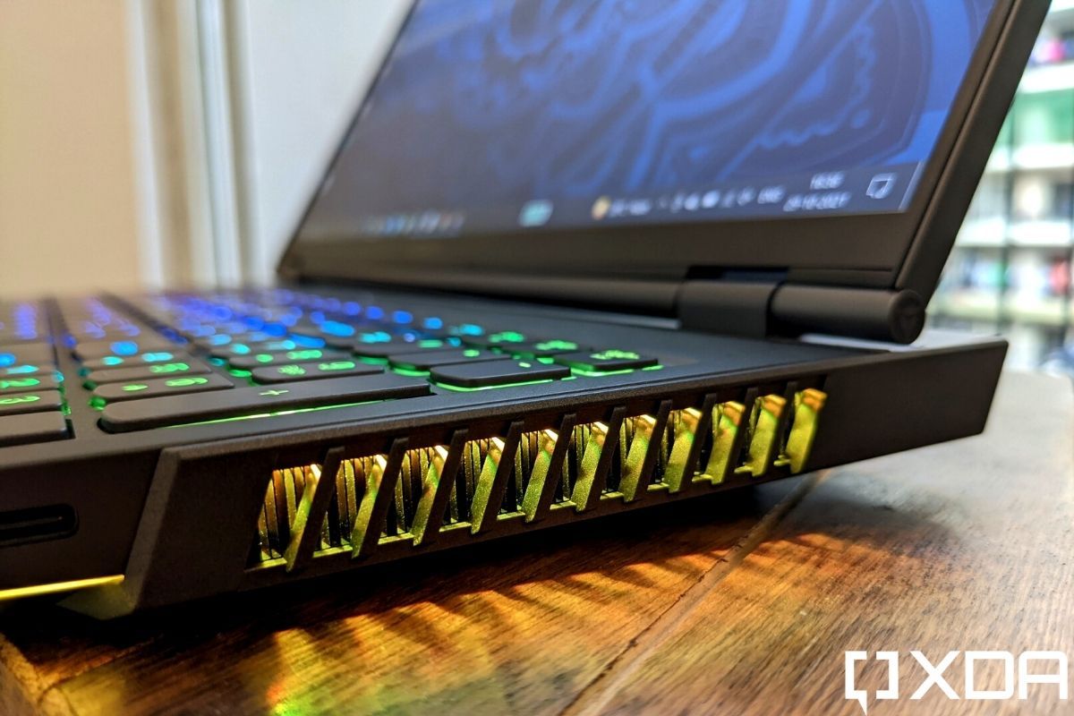 Lenovo Legion 7 laptop vents with RGB lights