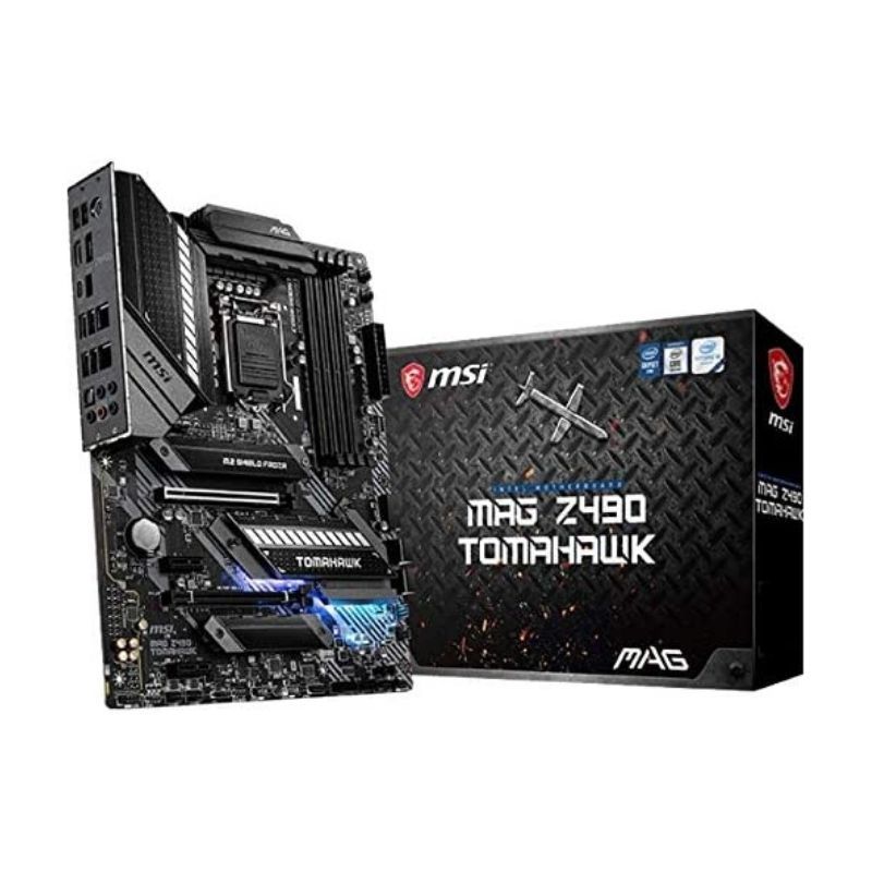 The MSI MAG Z490 Tomahawk Gaming Motherboard is a great motherboard with support for Intel's 10th gen Core processors. It also comes with heatsinks for the two M.2 slots on board.
