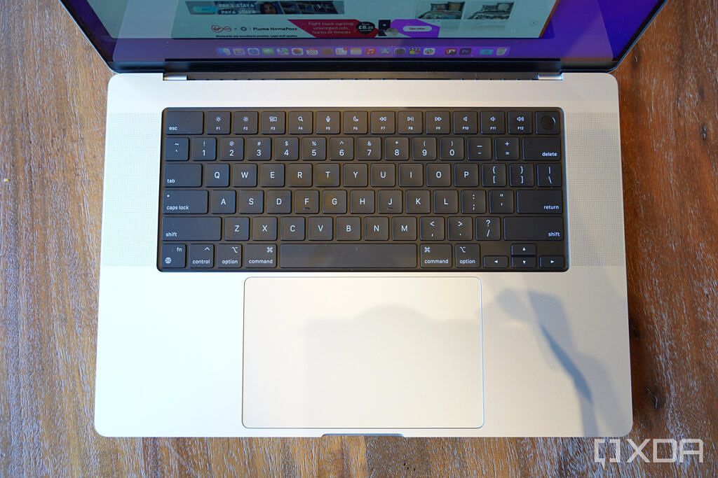 the MacBook Pro keyboard