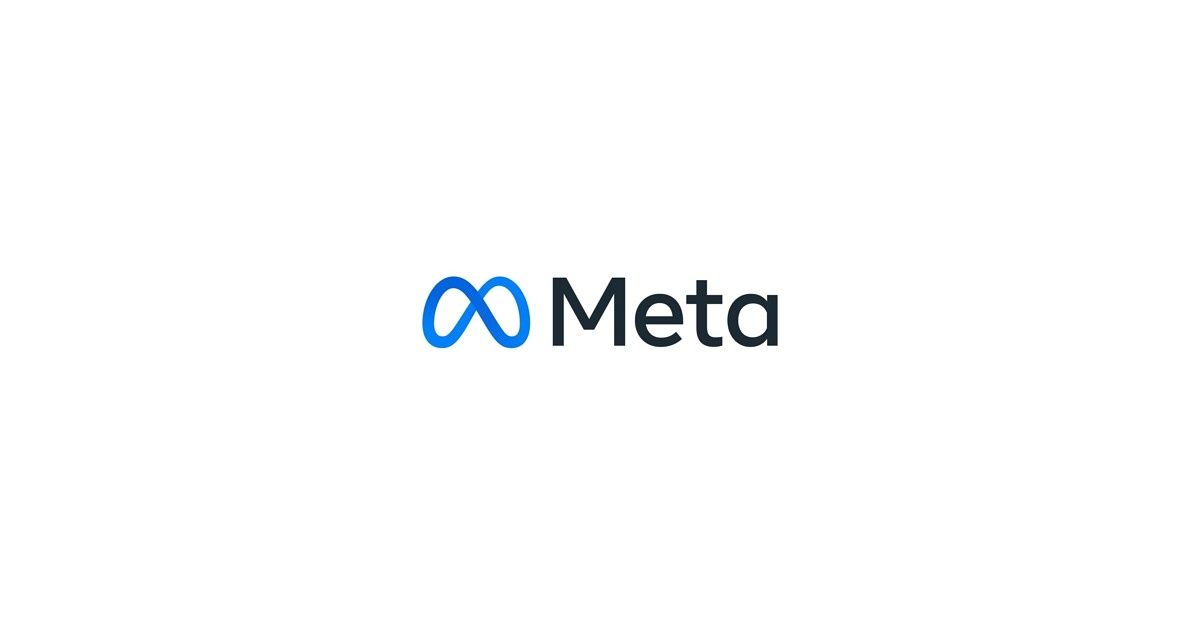 Meta logo on white background