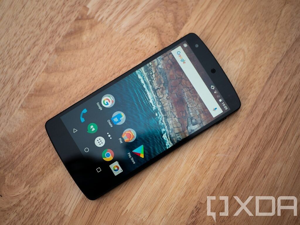 Nexus 5 smartphone on a table