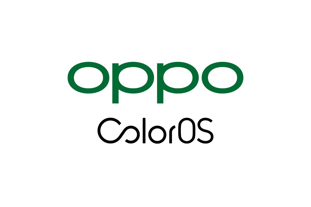 OPPO and ColorOS logos on white background