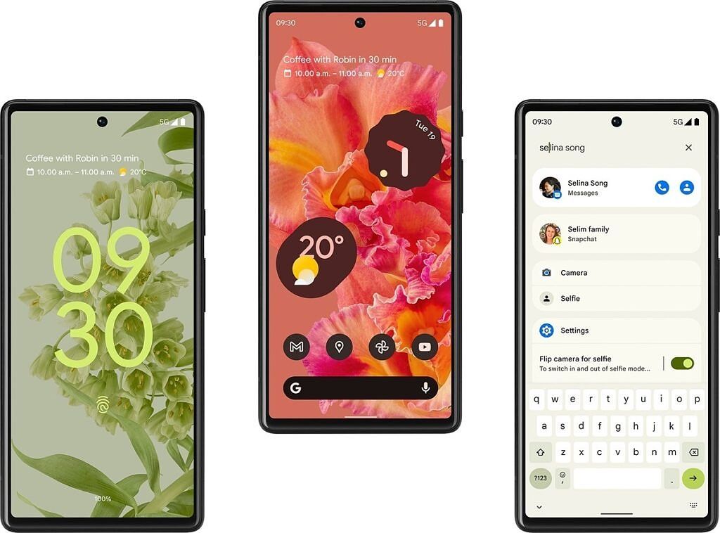 Imagen filtrada del Pixel 6 con Android 12