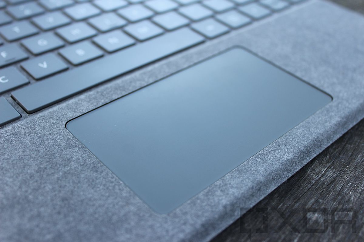 Close up of Surface Pro 8 touchpad