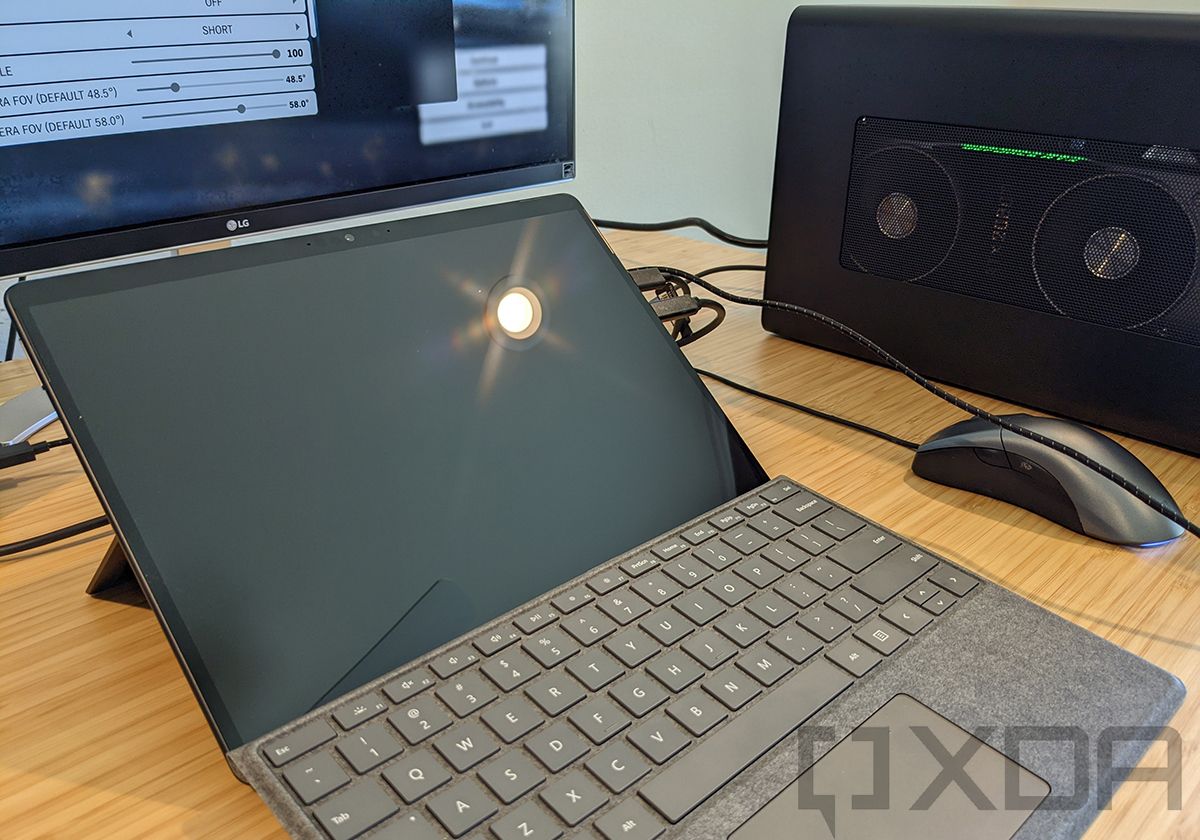 Surface Pro 8 connected to external GPU