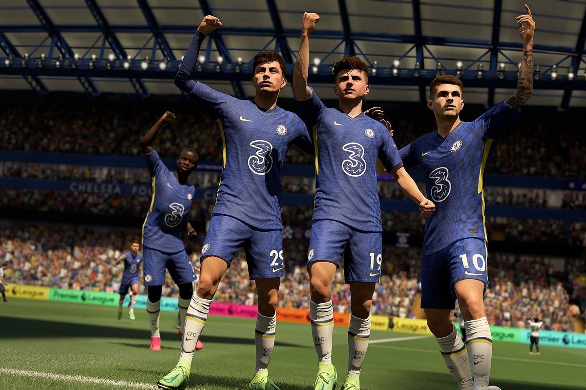Team celebration in FIFA 22