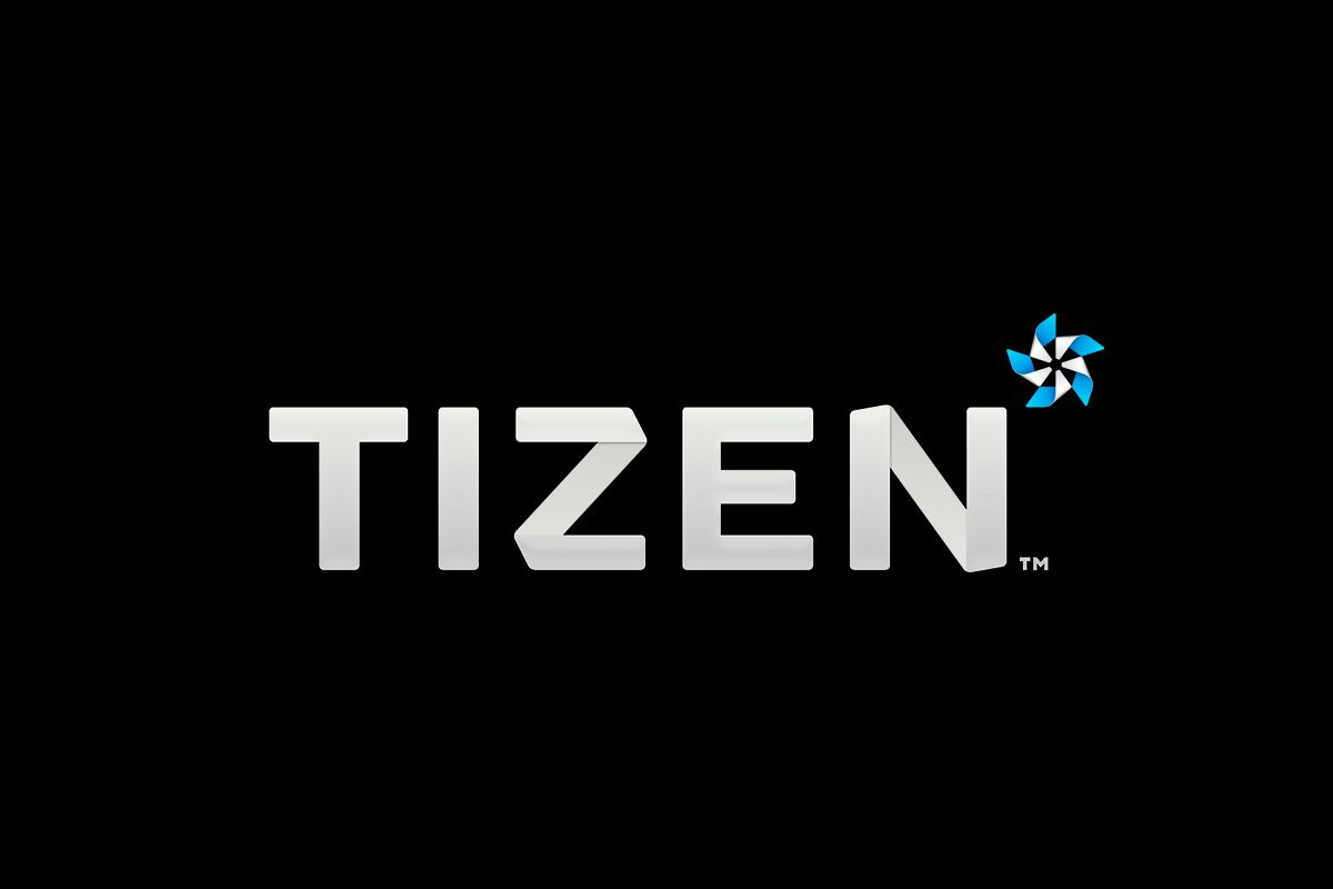 Tizen logo on black background