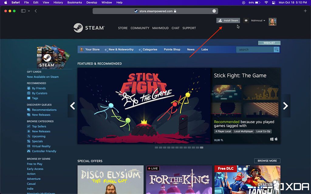 how to download games from steam on mac