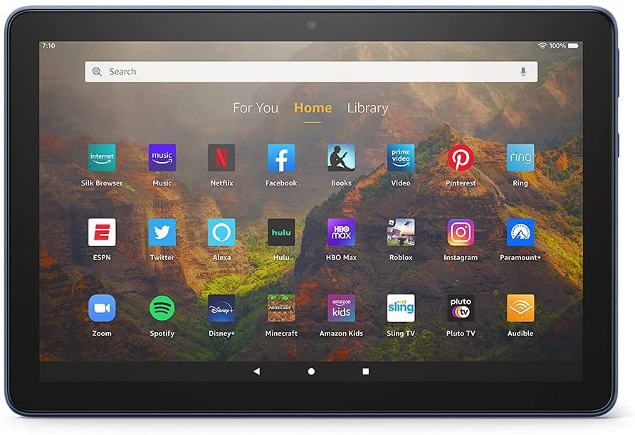 Amazon Fire HD 10 is the largest and most powerful tablet in the lineup. It comes with a 10.1-inch FHD display, suitable for watching videos and making video calls.