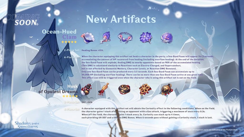 Genshin Impact 2.3 - New Artifact Sets