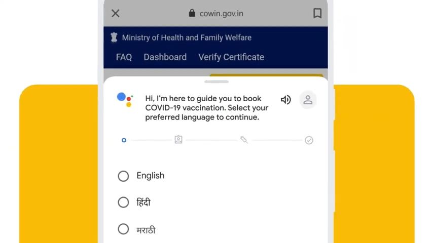 Google Assistant Cowin platform COVID vaccination booking