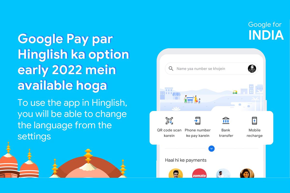 Google Pay Hinglish support