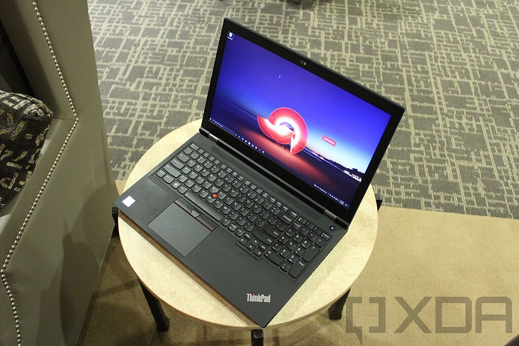 Top angled view of Lenovo ThinkPad P15
