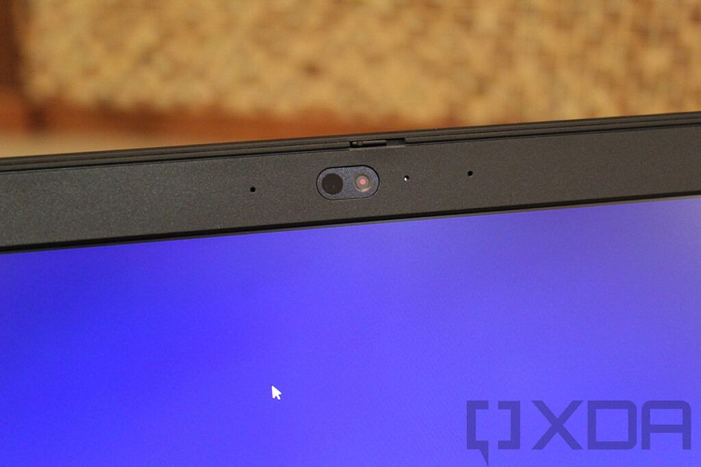 Close up of Lenovo ThinkPad P15 webcam