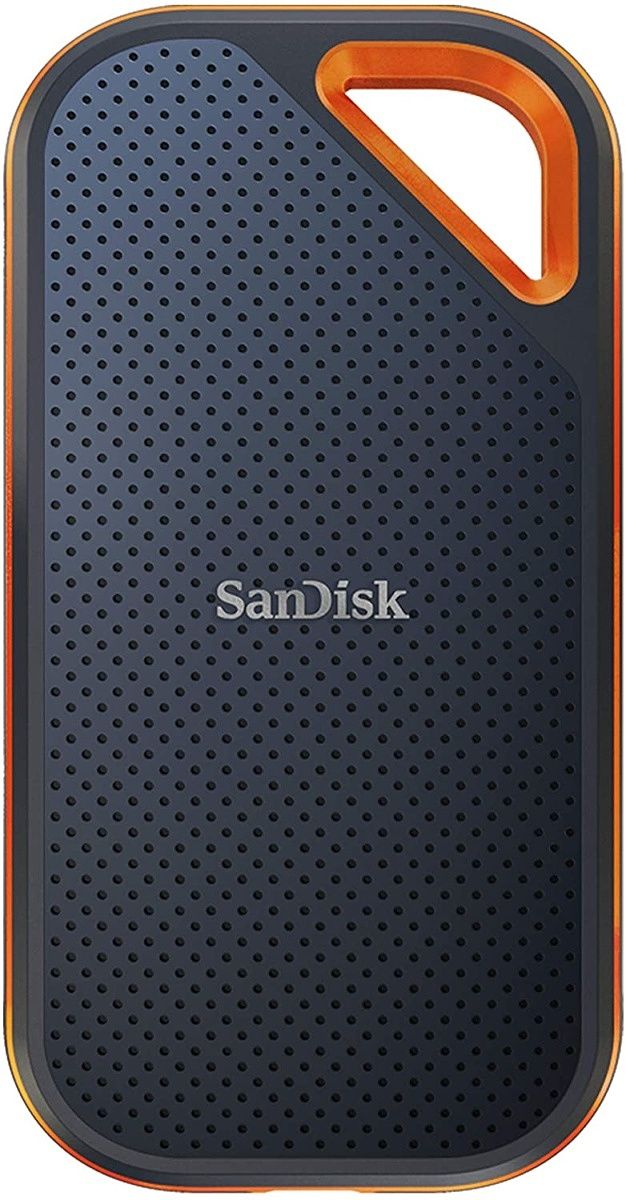 SanDisk's Extreme Pro SSD combines fast speeds (up to 2,000MB/s) with an extra-rugged design for a device that you can truly take anywhere. The aluminum chassis is designed to withstand drops up to two meters and it has IP55 water and dust resistance.