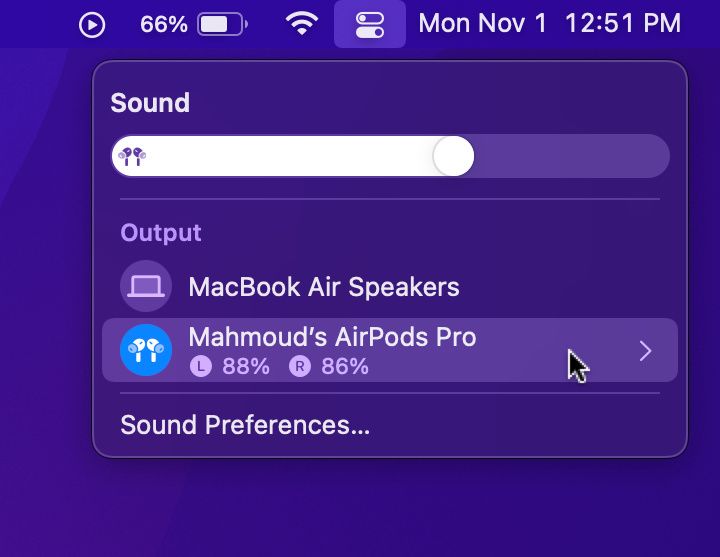 audio output macOS