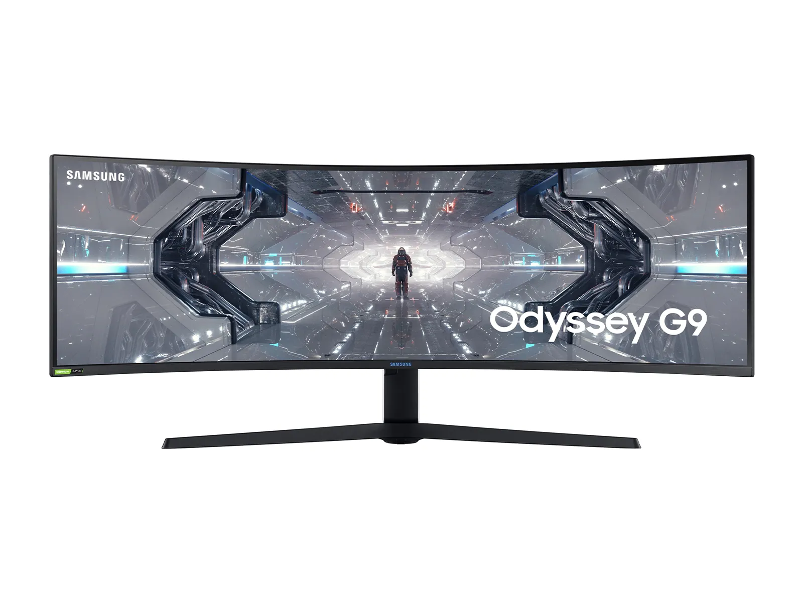 The Samsung Odyssey is an incredible gaming monitor that is the size of two screens side by side.  It has an ultra-wide Quad HD resolution, a 240Hz refresh rate and HDR 1000 support.