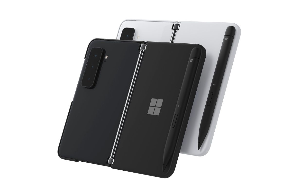 Surface Duo 2 with Pen Cover in Obsidian and Glacier