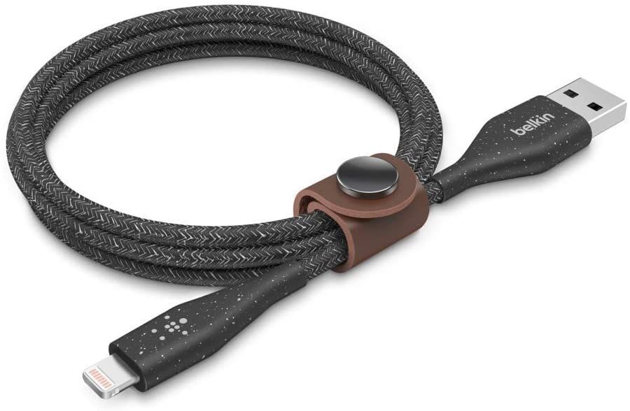 The Belkin DuraTek Plus is a decent Lightning cable that comes with a built-in strap for easier storage. You can buy it in four-feet, six-feet, and 10-feet sizes, as well as white and black color options.