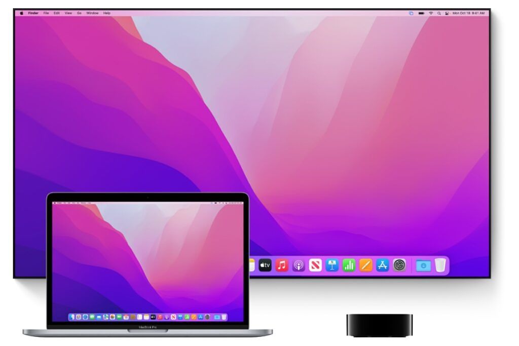 Mirroring Mac display on Apple TV