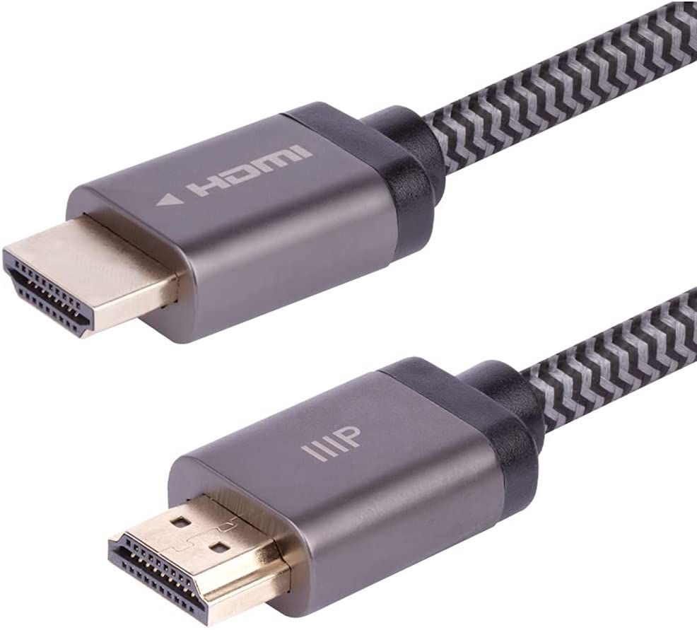 The Monoprice HDMI 2.1 cable is an excellent option. It doesn’t cost a lot, and you can buy it in three-feet, six-feet, 10-feet, and 15-feet sizes. The cable will work great for 4K@120fps gaming and eARC.