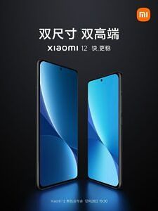 A photo showing the front of the Xiaomi 12 Pro and Xiaomi 12 