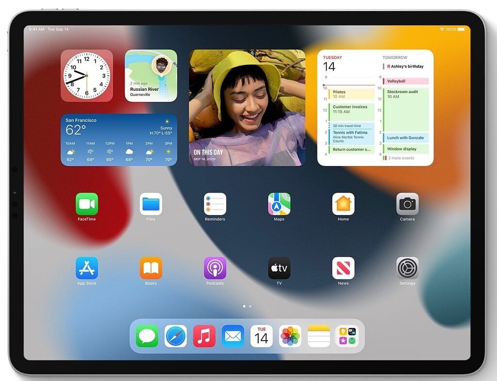 Widgets de la pantalla de inicio del iPad