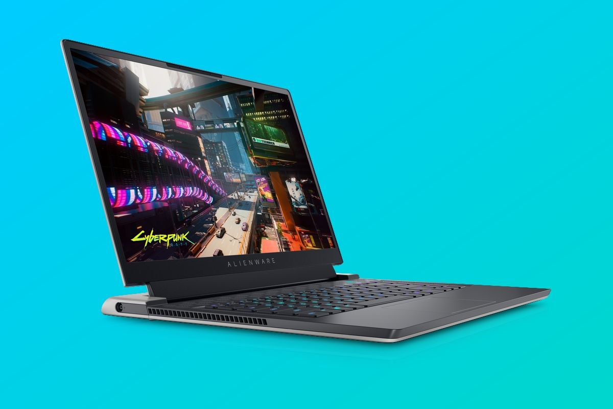 The Alienware x15 R2 blends power and portability by using top-tier Intel processors and Nvidia graphics in a slim package.