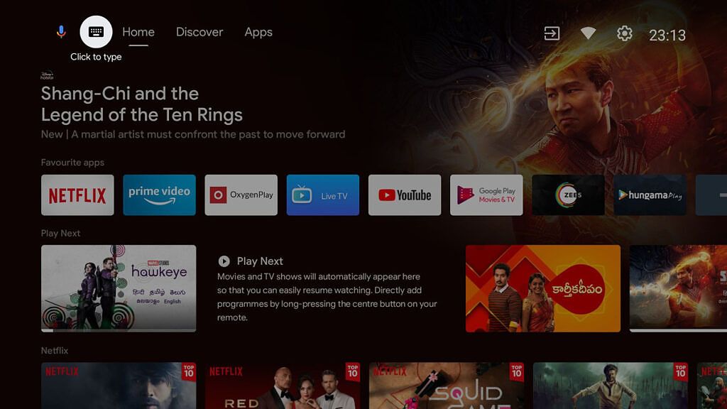 Android TV new home screen UI